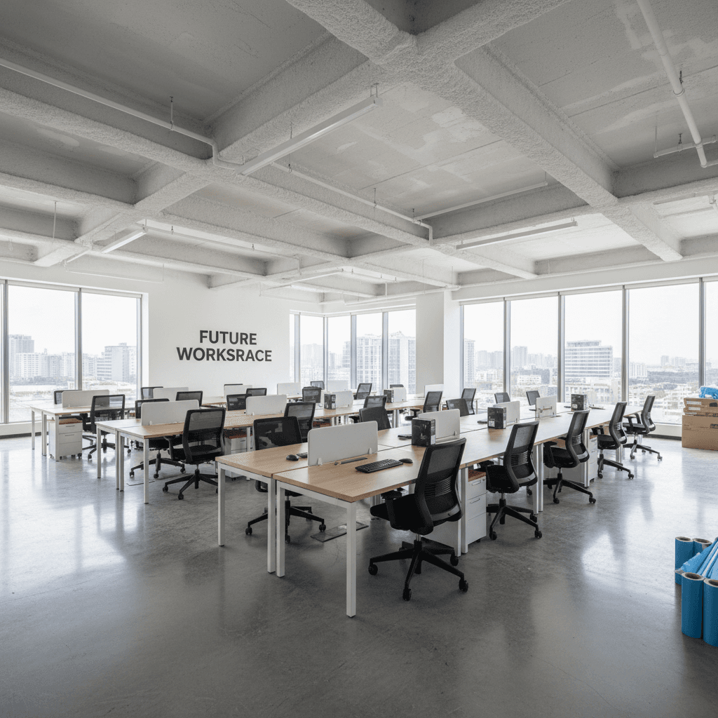 Open plan office renovation complete