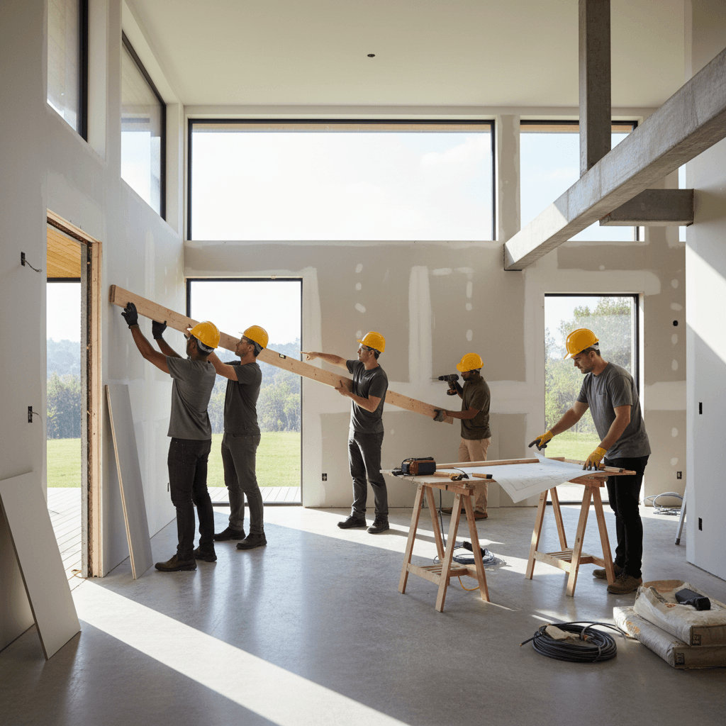 In-house construction crew