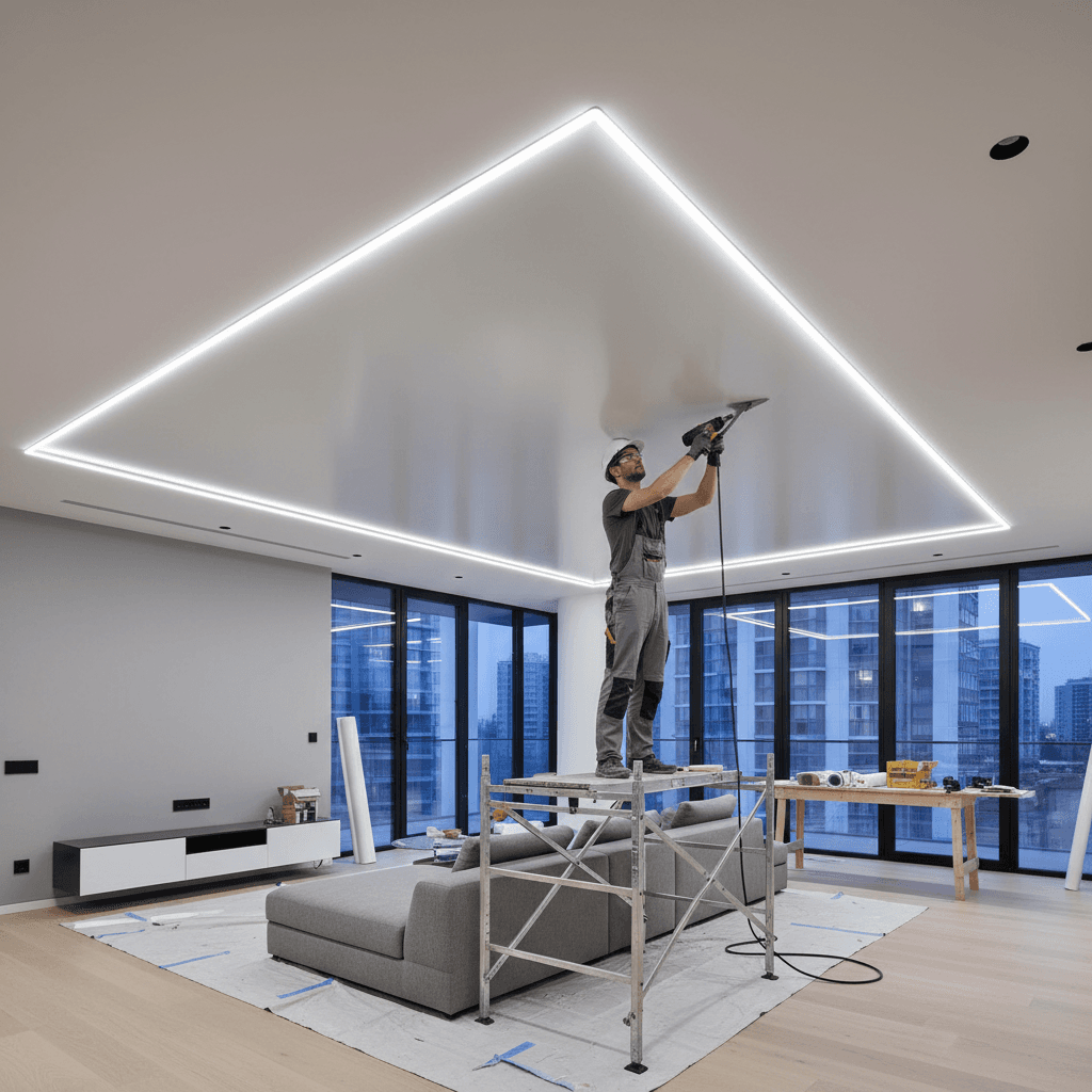 Stretch ceiling installation